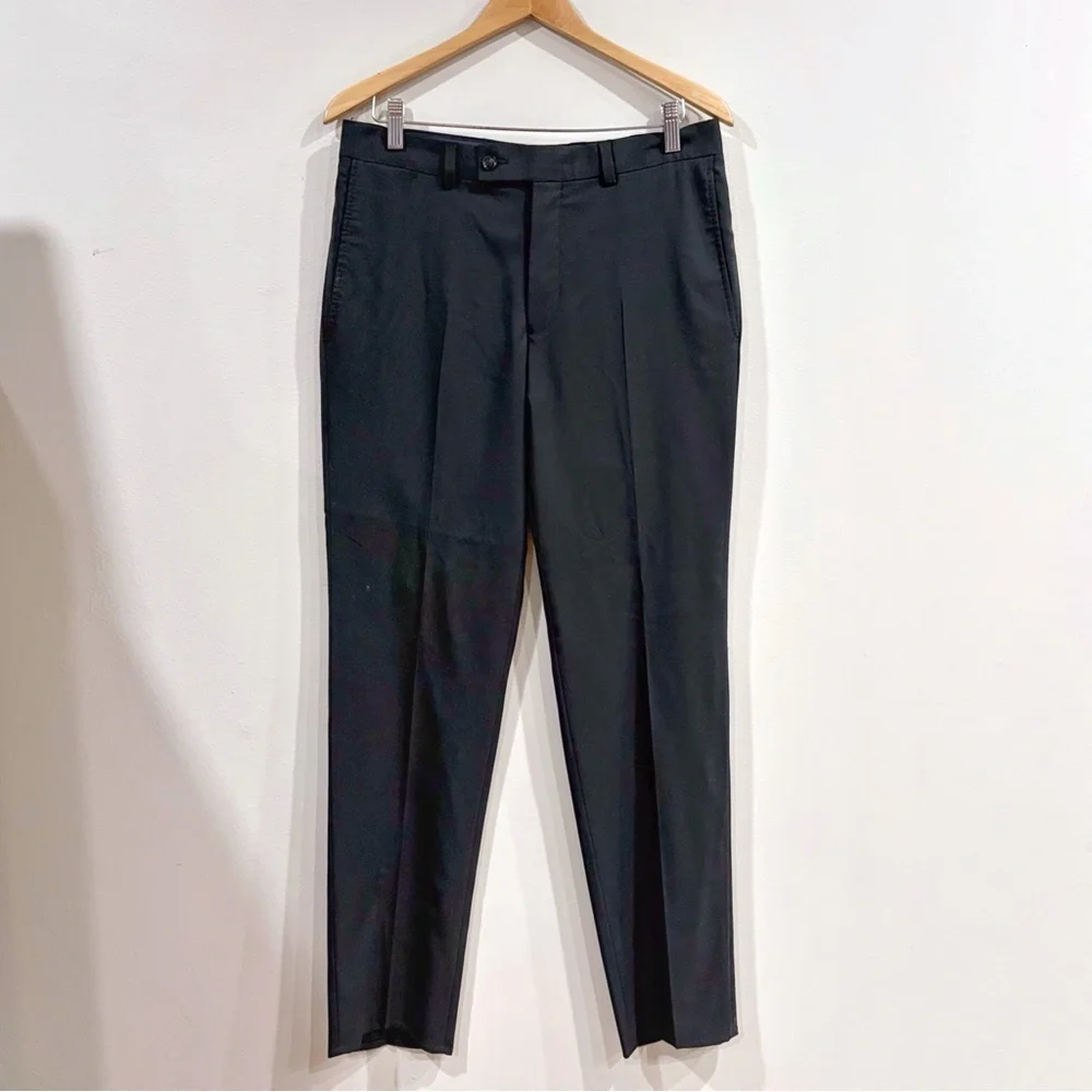 Ted Baker Trousers Men 32R Navy Wool Tailored Office Old Money